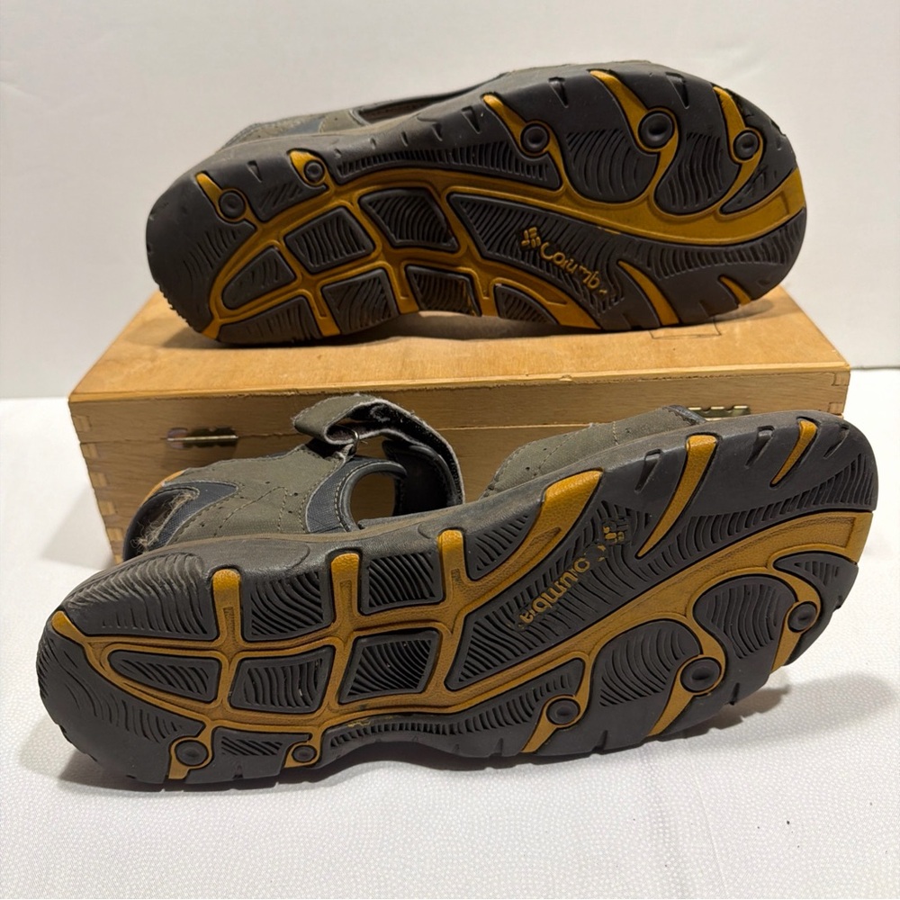 Columbia Hook & Loop Sandals Gray & Gold Great For Outdoor & Water No Size C Pic - Picture 7 of 7